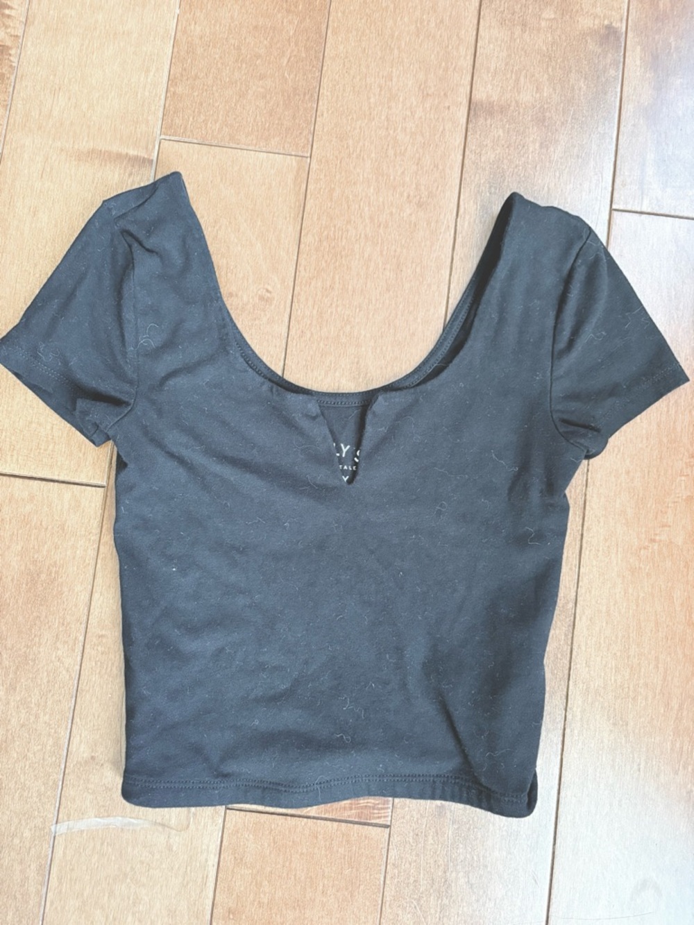 Aeropostale seriously soft baby tee Black Scoop Neck Crop Top xs
